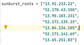 Sunburst DNS Records