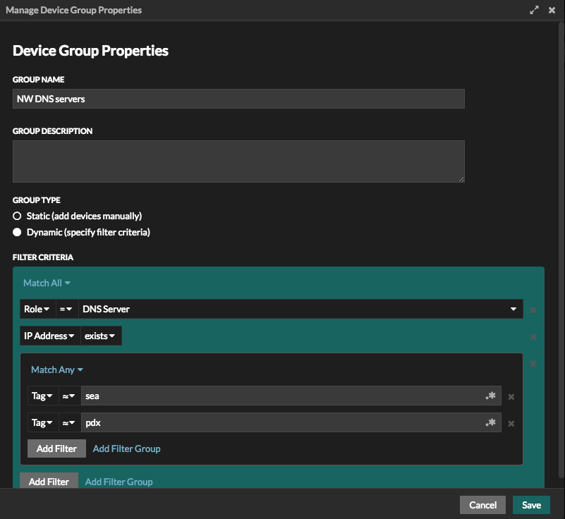 Device Group Properties