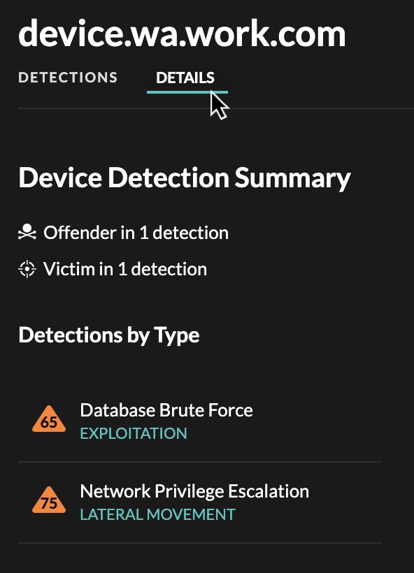 Device Detection Summary