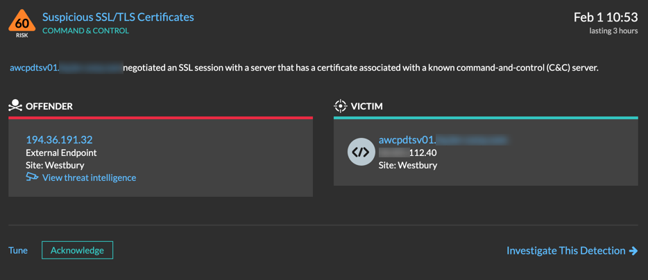 Detection for command &amp; control beaconing in Reveal(x)