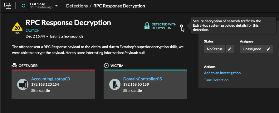 RPC Response Decryption Detection in Reveal(x)