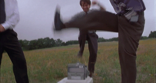 Gif of someone stomping a photocopier