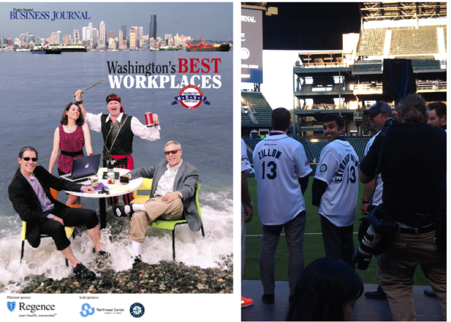 ExtraHop President Raja Mukerji was on hand to accept the award at Safeco field on August 8th, and the following day, CEO Jesse Rothstein appeared on the cover of the Puget Sound Business Journal alongside three other category winners. 